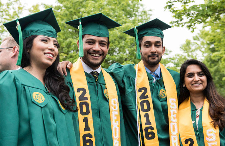 SEOR grads pose for a picture at commencement